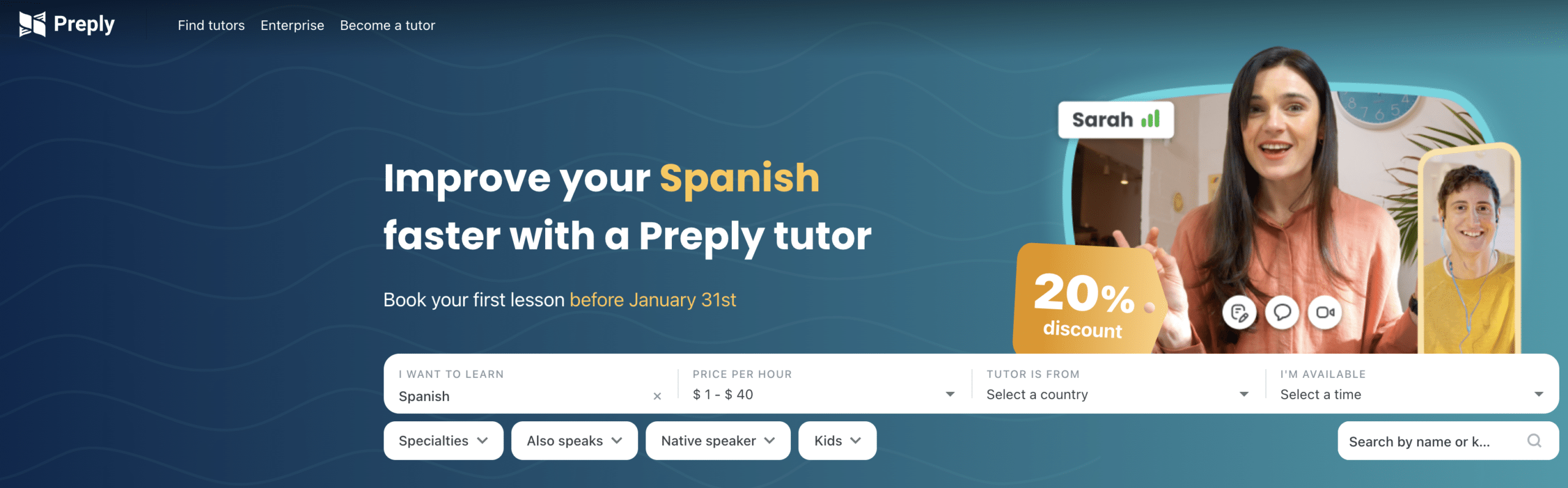 Preply private online Spanish classes